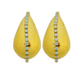 Zircon Studded Teardrop Earrings