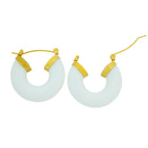 White coloured acrylic hoops