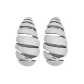 Spiral Silver Plated Teardrops