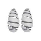 Spiral Silver Plated Teardrops