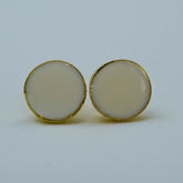 sea white circle studs