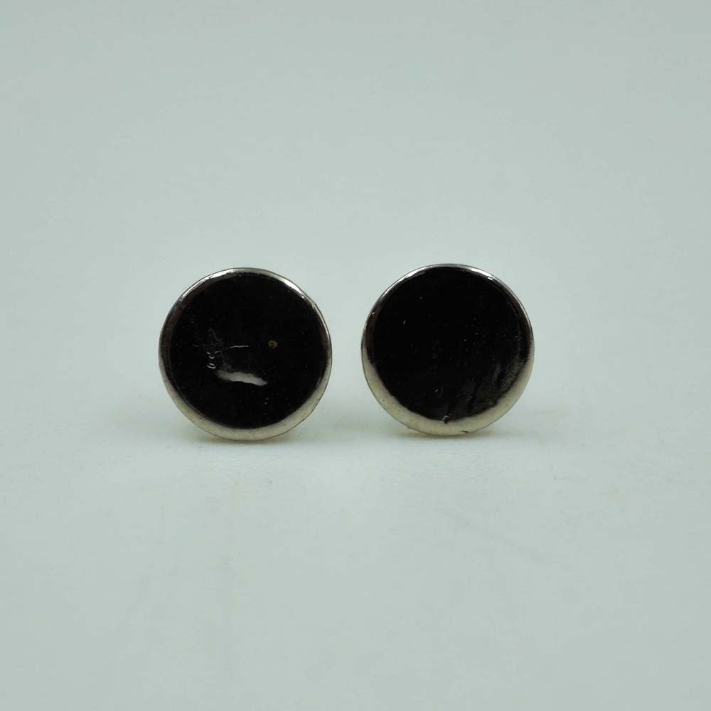 silver disc studs