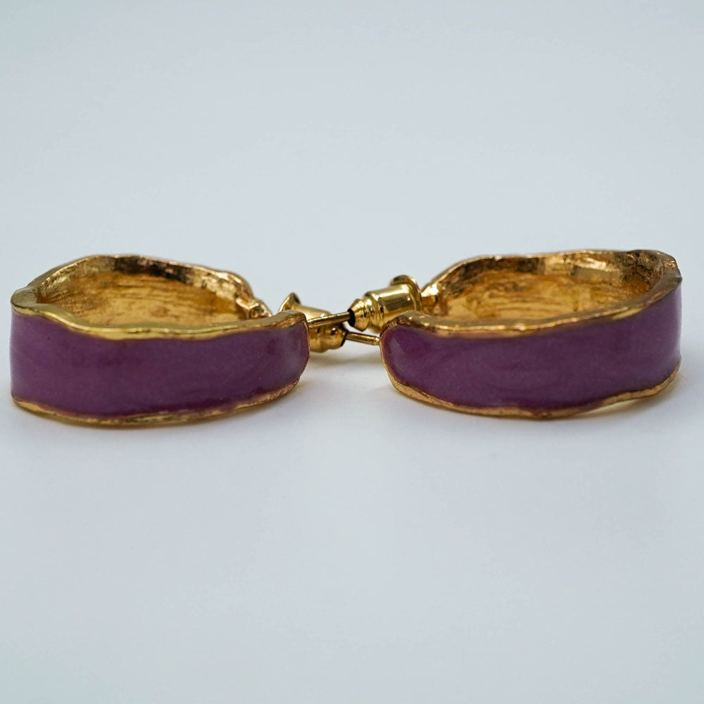 purple enamel hoops