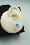 floral blue studs