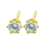 2mm gold plated zircon studs