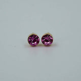 pink zircon studs