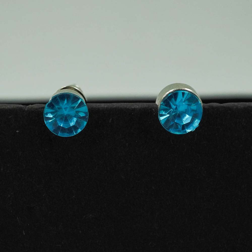 blue zircon studs