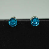 blue zircon studs