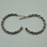 silver twisted hoops