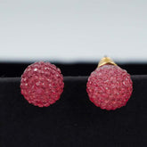 red puff studs