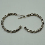 silver twisted hoops
