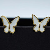 white golden butterfly