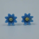 blue daisy studs