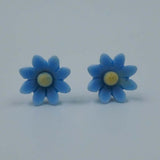 blue daisy studs