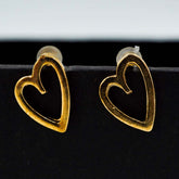 hollow heart studs