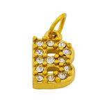ZIRCON STUDDED ALPHABATICAL CHARMS - B