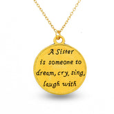 sister love pendent both side engraved