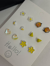 Yellow toned silver needle studs