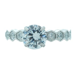 silver plated glass ring