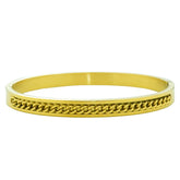 chained gold plated band