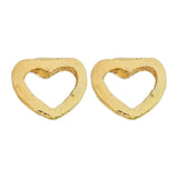 hollow heart studs