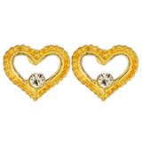 heart zircon studs