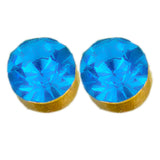 blue zircon studs