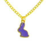 purple rabbit pendant