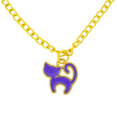 purple cat pendant