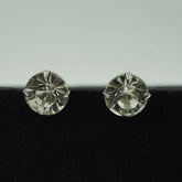 silver zircon studs