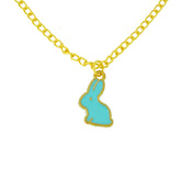 cyan rabbit pendant