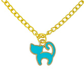 cyan cat pendant