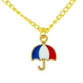 colourful umbrella pendant