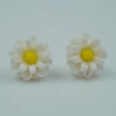 white flower studs
