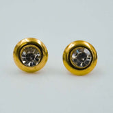 rounded zircon studs