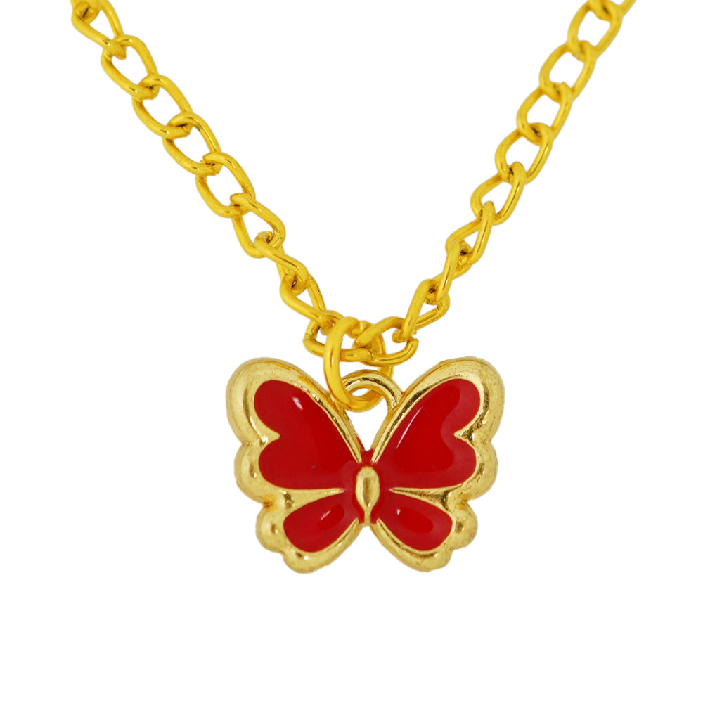 red butterfly pendant
