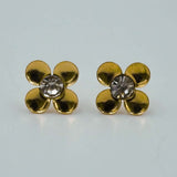flower zircon studs