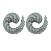 Spiral earrings silver plated _D275