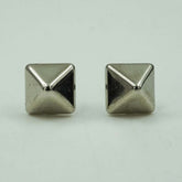 pyramid silver studs