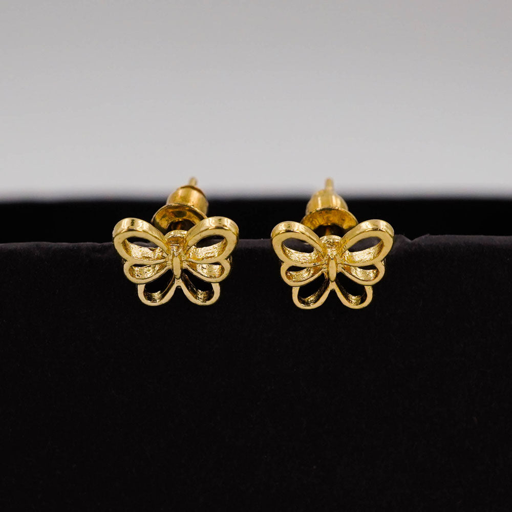 hollow butterly studs D768
