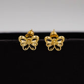 hollow butterly studs D768