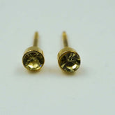 yellow zircon studs