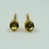yellow zircon studs