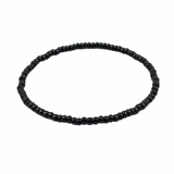 Classic Jet Black Matte Seed Bead Bracelet