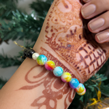 Celestial Harmony: Handcrafted Multi-Chroma Medallion Bracelet