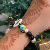 Celestial Harmony: Handcrafted Multi-Chroma Medallion Bracelet