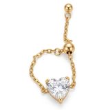 Interstellar Amara Heart Adjustable Chain Ring