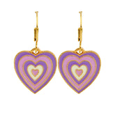 tipsy heart earrings multicolour