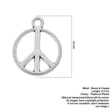 big size peace charm