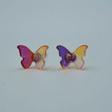 multicolor butterlfy studs